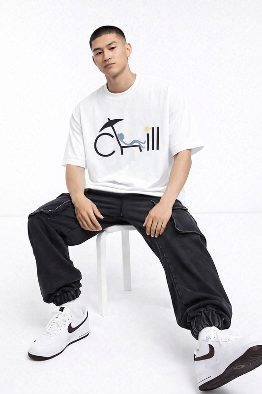 Men’s Oversized “Chill” Graphic T-Shirt
