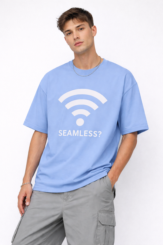 Men’s Oversized “Seamless?” WiFi Graphic T-Shirt