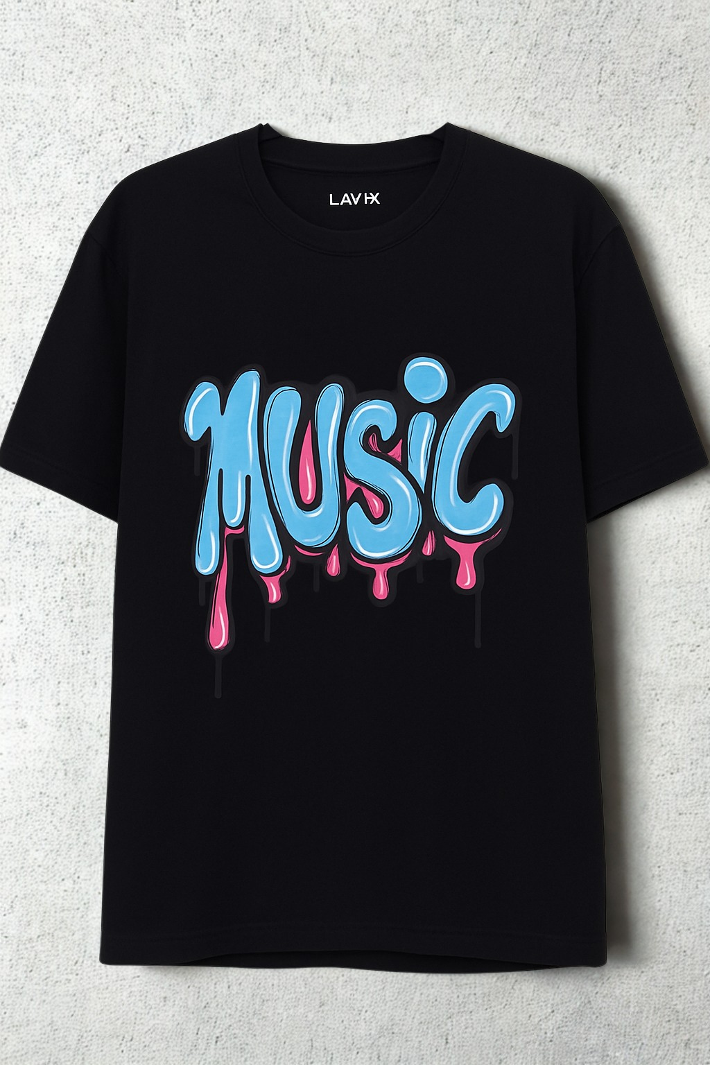 women Music Drip Oversized Tee