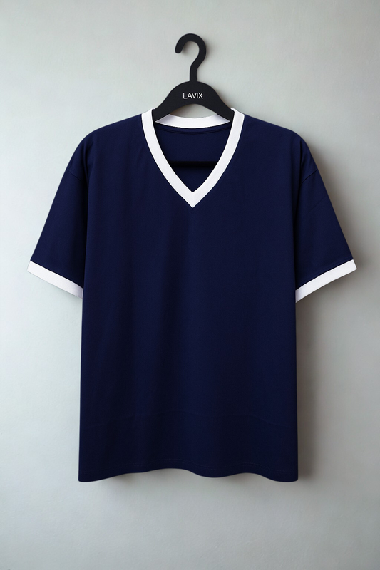 Women’s Navy V-Neck oversized t shirt