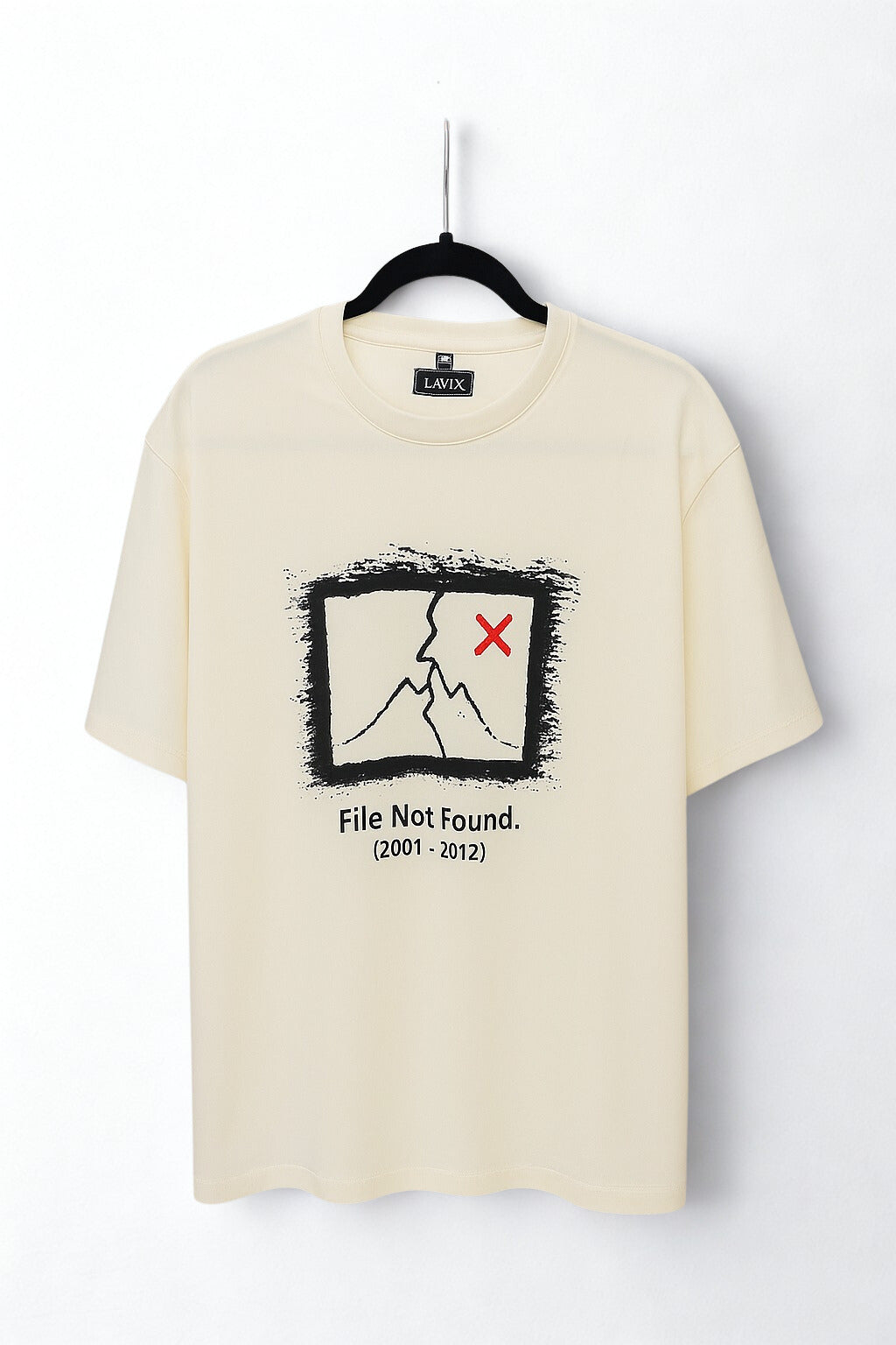 Men’s Oversized “File Not Found” Graphic T-Shirt